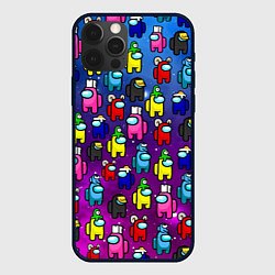 Чехол для iPhone 12 Pro Max AMONG US, цвет: 3D-черный
