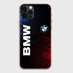 Чехол для iPhone 12 Pro Max BMW ТЕКСТУРА, цвет: 3D-светло-розовый