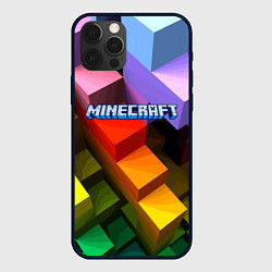 Чехол для iPhone 12 Pro Max Minecraft - pattern, цвет: 3D-черный