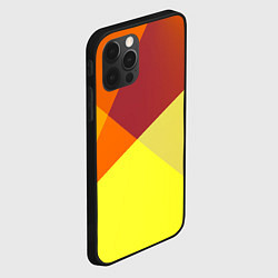 Чехол для iPhone 12 Pro Max Оранжевые углы, цвет: 3D-черный — фото 2