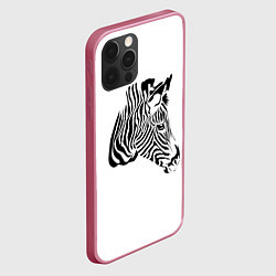 Чехол для iPhone 12 Pro Max Zebra, цвет: 3D-малиновый — фото 2