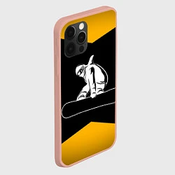 Чехол для iPhone 12 Pro Max Сноубордист, цвет: 3D-светло-розовый — фото 2