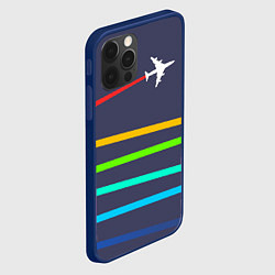 Чехол для iPhone 12 Pro Max В небо, цвет: 3D-тёмно-синий — фото 2