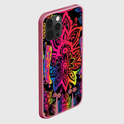 Чехол для iPhone 12 Pro Max  Слон с орнаментом, цвет: 3D-малиновый — фото 2