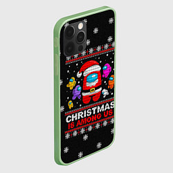 Чехол для iPhone 12 Pro Max Among Us Рождество, цвет: 3D-салатовый — фото 2