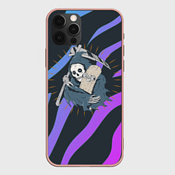 Чехол для iPhone 12 Pro Max Skate or die art, цвет: 3D-светло-розовый