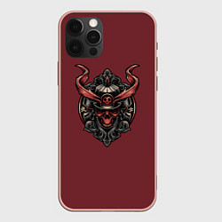 Чехол для iPhone 12 Pro Max Red Samurai, цвет: 3D-светло-розовый