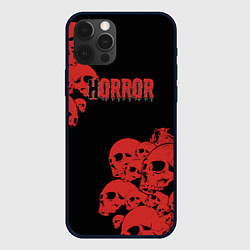 Чехол для iPhone 12 Pro Max Horror, цвет: 3D-черный