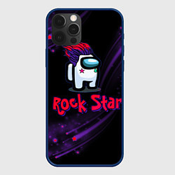 Чехол для iPhone 12 Pro Max Among Us Rock Star, цвет: 3D-тёмно-синий