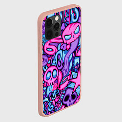 Чехол для iPhone 12 Pro Max Граффити монстры, цвет: 3D-светло-розовый — фото 2