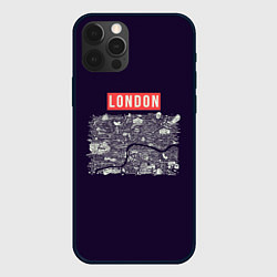 Чехол для iPhone 12 Pro Max LONDON, цвет: 3D-черный