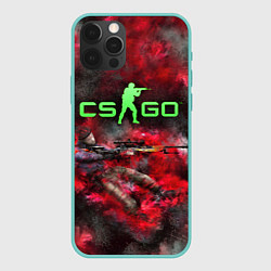 Чехол для iPhone 12 Pro Max CS GO Red heat, цвет: 3D-мятный