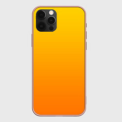 Чехол для iPhone 12 Pro Max Оранжевый градиент, цвет: 3D-светло-розовый