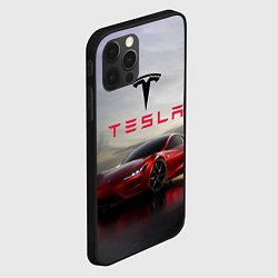 Чехол для iPhone 12 Pro Max Tesla Roadster, цвет: 3D-черный — фото 2