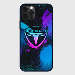 Чехол для iPhone 12 Pro Max TESLA NEON, цвет: 3D-черный