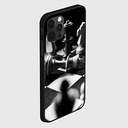 Чехол для iPhone 12 Pro Max Шахматы фигуры доска ход мат, цвет: 3D-черный — фото 2