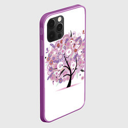 Чехол для iPhone 12 Pro Max Цветочное Дерево, цвет: 3D-сиреневый — фото 2
