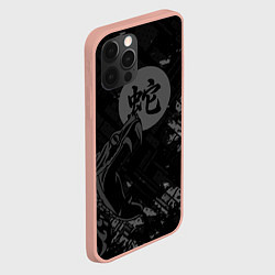 Чехол для iPhone 12 Pro Max Кобра, цвет: 3D-светло-розовый — фото 2