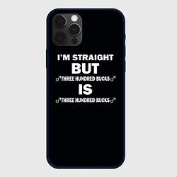 Чехол для iPhone 12 Pro Max IM STRAIGHT, цвет: 3D-черный