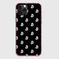 Чехол для iPhone 12 Pro Max BITCOIN CRYPTOCURRENCE Z, цвет: 3D-малиновый