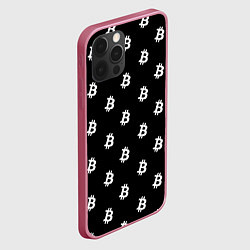 Чехол для iPhone 12 Pro Max BITCOIN CRYPTOCURRENCE Z, цвет: 3D-малиновый — фото 2