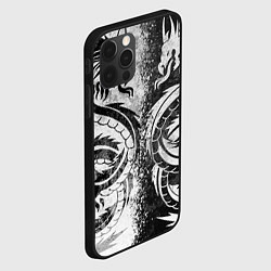 Чехол для iPhone 12 Pro Max ДРАКОНЫ DRAGONS, цвет: 3D-черный — фото 2