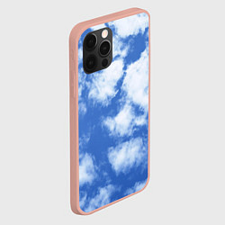 Чехол для iPhone 12 Pro Max ОБЛАКА, цвет: 3D-светло-розовый — фото 2