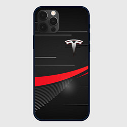 Чехол для iPhone 12 Pro Max TESLA ABSTRACT ТЕСЛА СПОРТ, цвет: 3D-черный