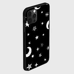 Чехол для iPhone 12 Pro Max Звездное небо, цвет: 3D-черный — фото 2