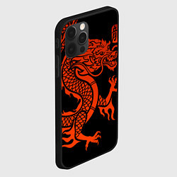 Чехол для iPhone 12 Pro Max RED CHINA DRAGON, цвет: 3D-черный — фото 2