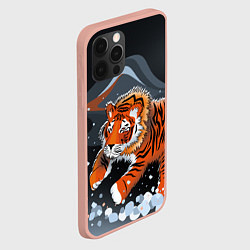 Чехол для iPhone 12 Pro Max АМУРСКИЙ ТИГР, цвет: 3D-светло-розовый — фото 2