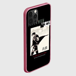 Чехол для iPhone 12 Pro Max Леви Капитан Атака Титанов, цвет: 3D-малиновый — фото 2
