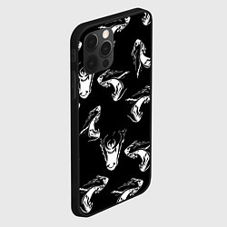 Чехол для iPhone 12 Pro Max Оскал волка, цвет: 3D-черный — фото 2