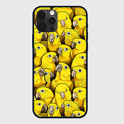 Чехол для iPhone 12 Pro Max Попугаи, цвет: 3D-черный