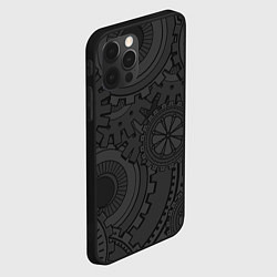 Чехол для iPhone 12 Pro Max GEARS STEAMPUNK, цвет: 3D-черный — фото 2