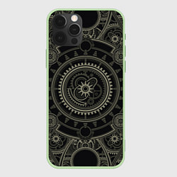 Чехол для iPhone 12 Pro Max Стимпанк Steampunk Z, цвет: 3D-салатовый