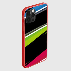 Чехол для iPhone 12 Pro Max Волны, цвет: 3D-красный — фото 2