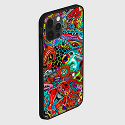 Чехол для iPhone 12 Pro Max Яркая абстракция bright abstraction, цвет: 3D-черный — фото 2