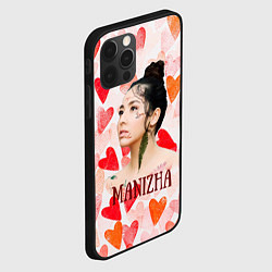 Чехол для iPhone 12 Pro Max Manizha на фоне сердечек, цвет: 3D-черный — фото 2