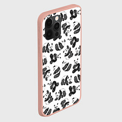Чехол для iPhone 12 Pro Max Акварельные панды паттерн, цвет: 3D-светло-розовый — фото 2