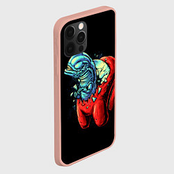 Чехол для iPhone 12 Pro Max Among Us Aliens, цвет: 3D-светло-розовый — фото 2