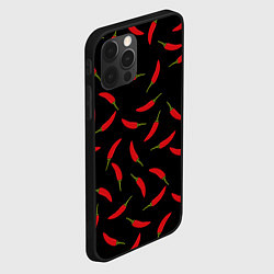 Чехол для iPhone 12 Pro Max Chili peppers, цвет: 3D-черный — фото 2
