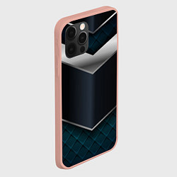 Чехол для iPhone 12 Pro Max 3D dark metal, цвет: 3D-светло-розовый — фото 2