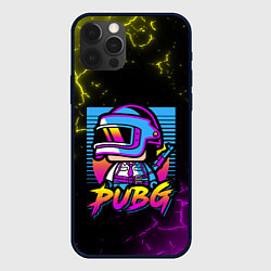 Чехол для iPhone 12 Pro Max PUBG RETRO NEON ПАБГ НЕОН, цвет: 3D-черный