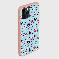 Чехол для iPhone 12 Pro Max Hockey Pattern, цвет: 3D-светло-розовый — фото 2