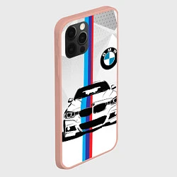 Чехол для iPhone 12 Pro Max BMW БМВ M PERFORMANCE, цвет: 3D-светло-розовый — фото 2