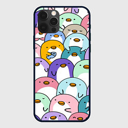 Чехол для iPhone 12 Pro Max Пингвины, цвет: 3D-черный