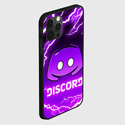 Чехол для iPhone 12 Pro Max DISCORD ДИСКОРД МОЛНИЯ, цвет: 3D-черный — фото 2