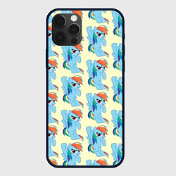 Чехол для iPhone 12 Pro Max Rainbow Dash, цвет: 3D-черный