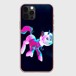 Чехол для iPhone 12 Pro Max Пони в космосе, цвет: 3D-светло-розовый